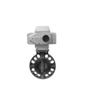 دریچه پروانه ای الکتریکی UPVC Dn50 - Dn300 اتصال فلنج Wafer