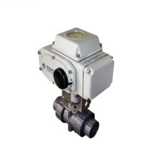 DN50 UPVC شیر الکتریکی توپ AC220V شیر الکتریکی موتور