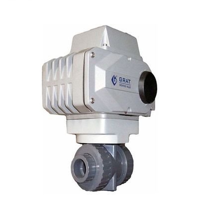 مقاومت شیمیایی UPVC الکتریکی شیر بال قطره اتصال مستقیم از طریق نوع
