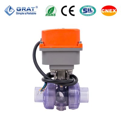 IoT UPVC Electric Ball Valve with Smart Modbus 485 Communication for Remote Flow Control and Automated Water Treatment Systems